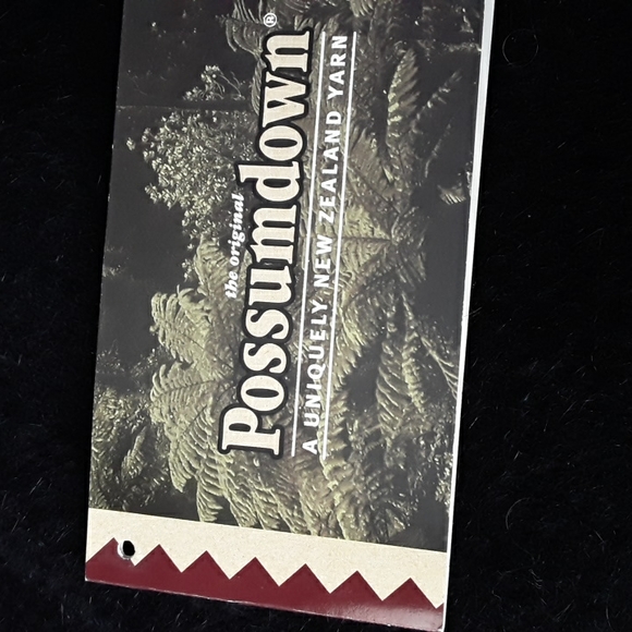 NWOT POSSUMDOWN Merino Wool Blend Scarf, Black - Picture 8 of 9